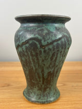 Pewabic Detroit Green Mottled Glaze Textured Abstract Design Vase