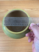 Ken Tracy Studio Pottery Arts And Crafts Mottled Green Yellow Ceramic Vase