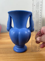 Niloak VIntage Blue Double Handled Stoneware Ceramic Vase Urn Matte Finish
