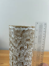 Pigeon Forge Pottery (TN 1946-99) 11.5" Cylinder Vase White Speckled Glaze