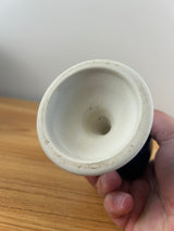 Bill Campbell Art Pottery Chalice Vase 6" Tall Blue & Purple Drip Glaze Signed