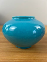 Blue Vase Signed 1930’s Vintage Blue Glazed Art Pottery PH Genter Broadmoor
