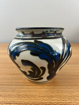 Herman A Kahler 1846-1917 Danish Art Nouveau Pottery Rim Vase Signed Danmark 3.5"