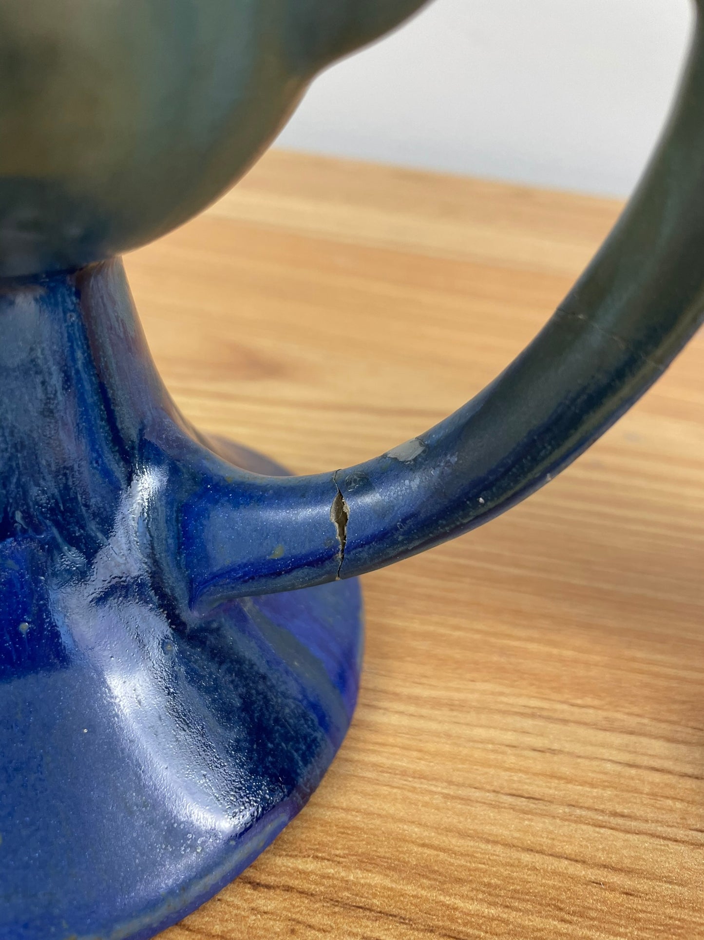 Fulper Vasekraft Art Pottery Blue Drip glaze Candle Holders Candlesticks Arts Crafts
