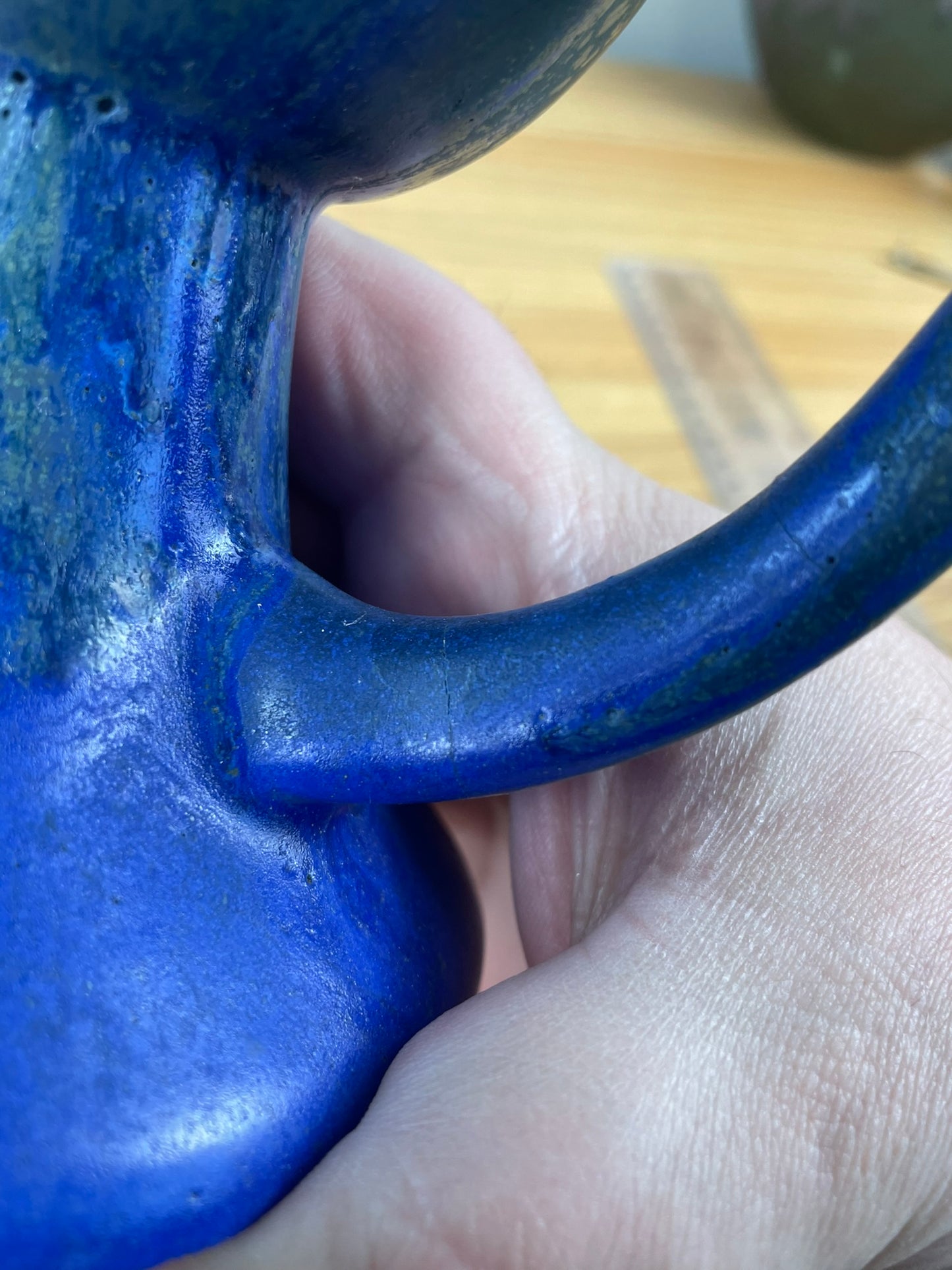 Fulper Vasekraft Art Pottery Blue Drip glaze Candle Holders Candlesticks Arts Crafts