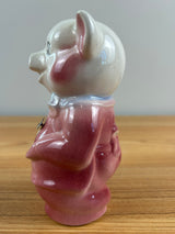 Royal Copely Art Pottery 6" Ceramic Pink Figural Pig Piggy Bank
