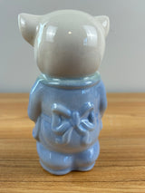 Royal Copely Art Pottery 6" Ceramic Blue Figural Pig Piggy Bank