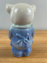 Royal Copely Art Pottery 6" Ceramic Pink Figural Pig Piggy Bank Small Chip