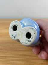 Royal Copley Art Pottery Blue Figural Piggy Bank- 1940-50s