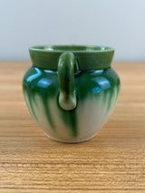 Aller Vale England Art pottery Green Drip Glaze Double Handled Vase