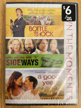 Own The Moments Bottle Shock, Sideways, A Good Year Brand New Sealed DVD
