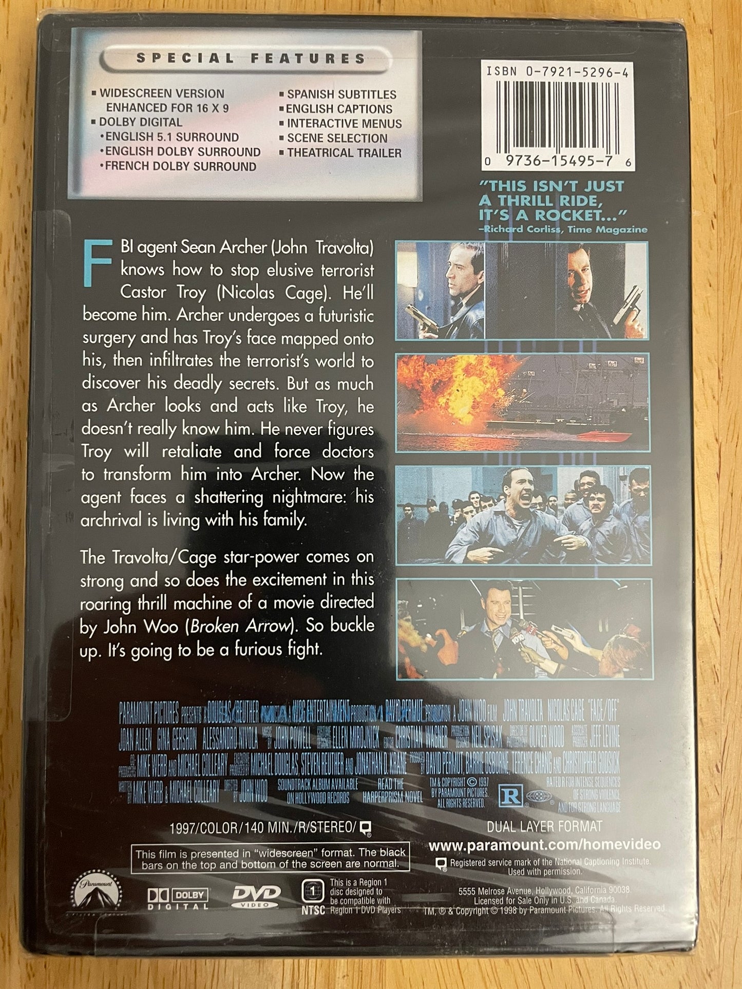 Face/Off (DVD, 1997) New Sealed Theatrical Version John Travolta, Nicolas Cage