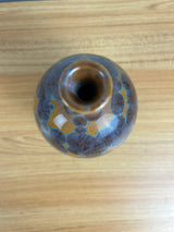 “Manka” John Mankameyer 1933-2015 Vase 1996 C-2 Orange Crystalline Glaze 7"