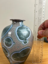 “Manka” John Mankameyer 1933-2015 Vase 2013 AP-10 Blue Crystalline Glaze 7"