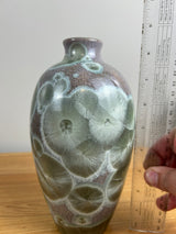 “Manka” John Mankameyer 1933-2015 Vase 2008 JNY-4 Green Crystalline Glaze 8.5"