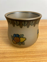 Hjorth Bornholm 1930's Antique Pottery Denmark small pot STAG MARK fruit motif