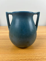 Rookwood Art Pottery #63 Matte Blue Two-Handled Vase 1927