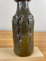 American Studio Art Pottery Fence Post Sculpture Signed "Beard"