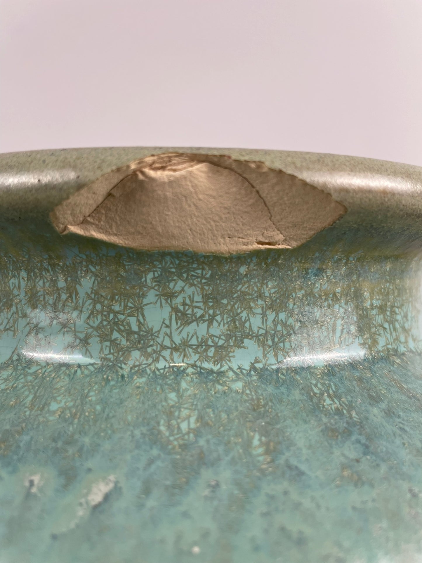 Fulper 1917-1927 Arts And Crafts Pottery Green Crystalline Ceramic Urn Vase 490