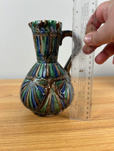 KERFSNEE AARDEWERK PITCHER MAJOLICA JUG EWER SIGNED HBOUMA HARLINGEN MCM