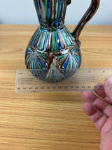 KERFSNEE AARDEWERK PITCHER MAJOLICA JUG EWER SIGNED HBOUMA HARLINGEN MCM