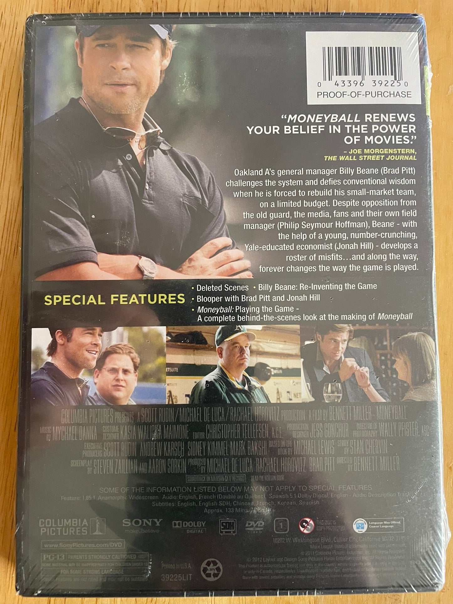 Moneyball (DVD, 2012, Widescreen) NEW