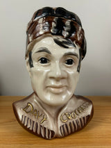 Regal China Mid Century 1950s Davey Crocket Sculpted Bust Cookie Jar