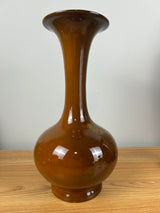 JB Owens Art Pottery Utopian Standard Glaze Tall Flared Rim Floral Vase 13" Tall