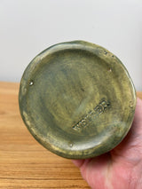 Weller Art Pottery Woodcraft Apple Tree Brown Glaze 9" Tall Bud Vase