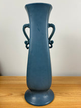 Rookwood Pottery 1922 Blue Dragon Handle 15" Vase 2600 Designed By Shirayamadani