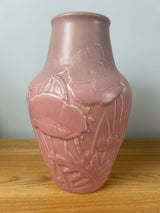 Rookwood Large Pink Poppy Flower Vase #6006 c1928 12" Tall No Damage Crisp Mold