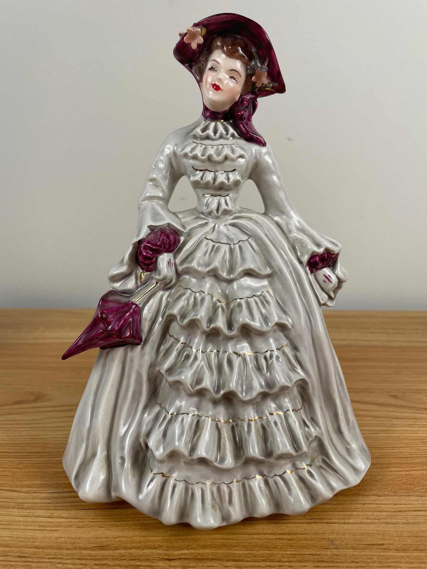 VINTAGE 1953 Florence Ceramics “Charmaine” Pasadena CA 9” Victorian Women