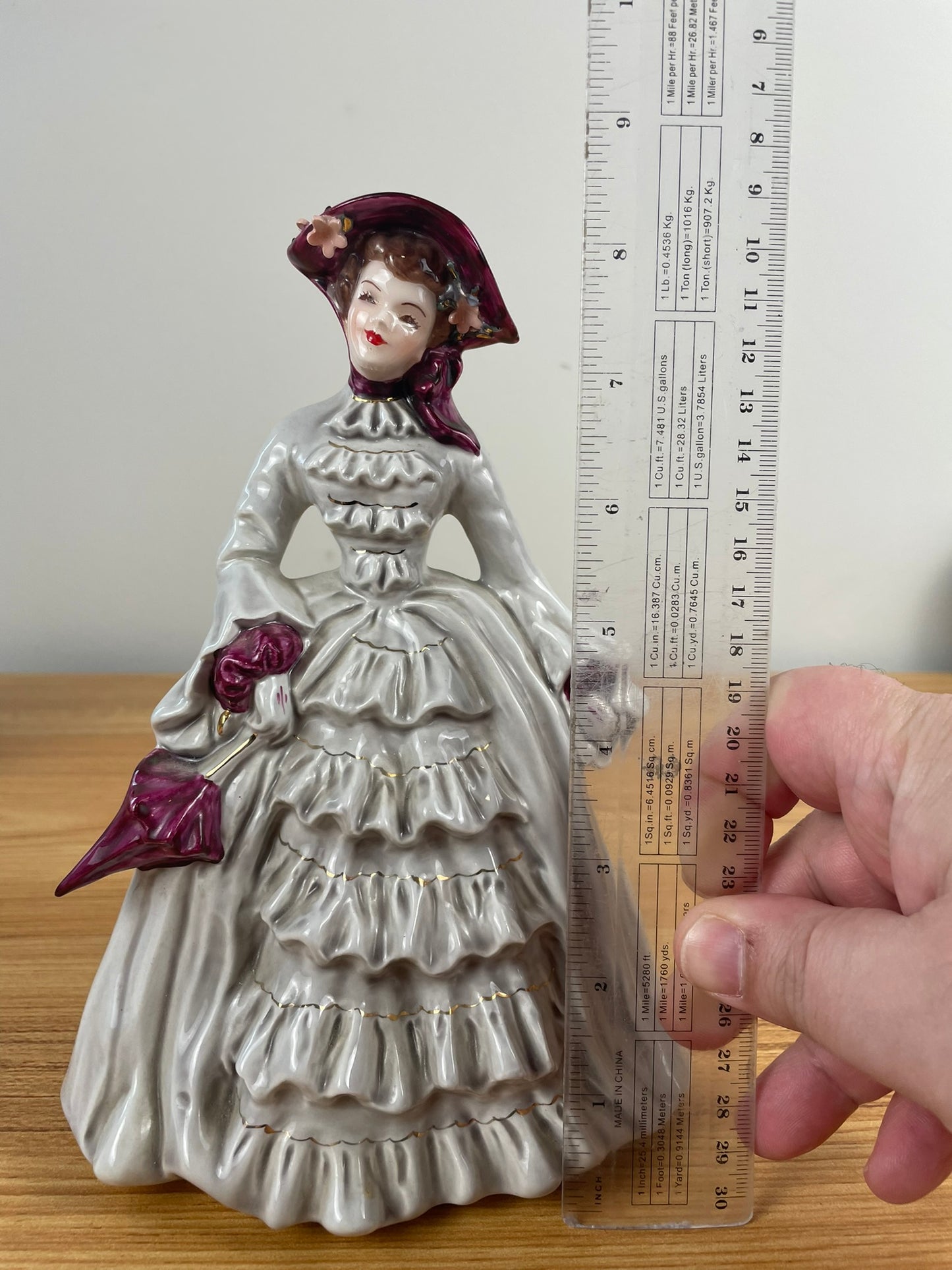 VINTAGE 1953 Florence Ceramics “Charmaine” Pasadena CA 9” Victorian Women