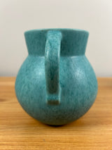 Roseville Art Pottery Tourmaline Matte Turquoise Handled Vase A-517-6