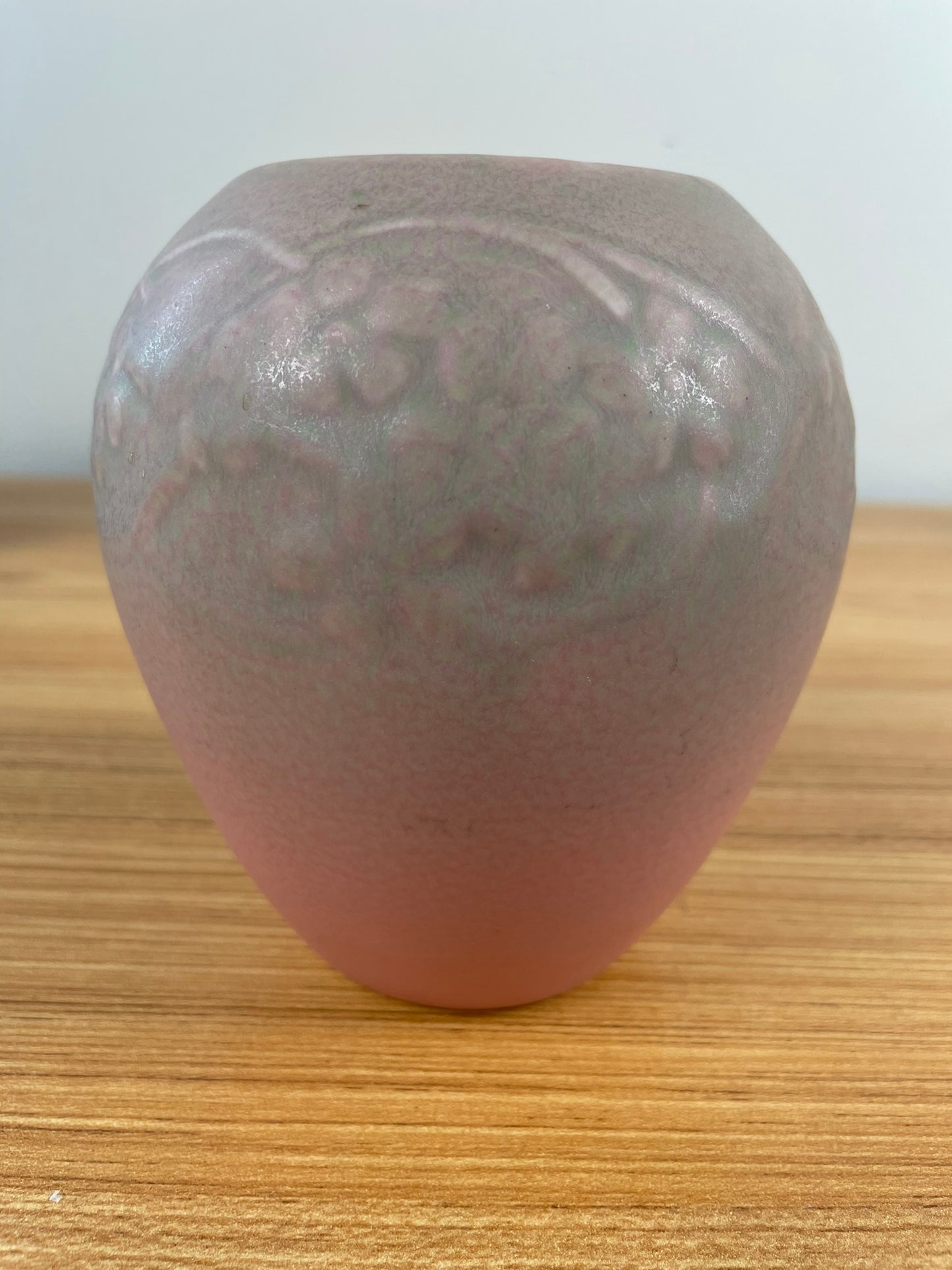 1931 Rookwood Art Pottery Pink Matte 2589 Floral Vine Vase 5"