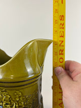 Weller 1900 C.B. Upjohn 17 Inch Tall Art Pottery Green Scenic Figural Tankard