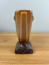 Roseville Art Pottery Wincraft Orange Pine Cone Mid Century Vase 272-6