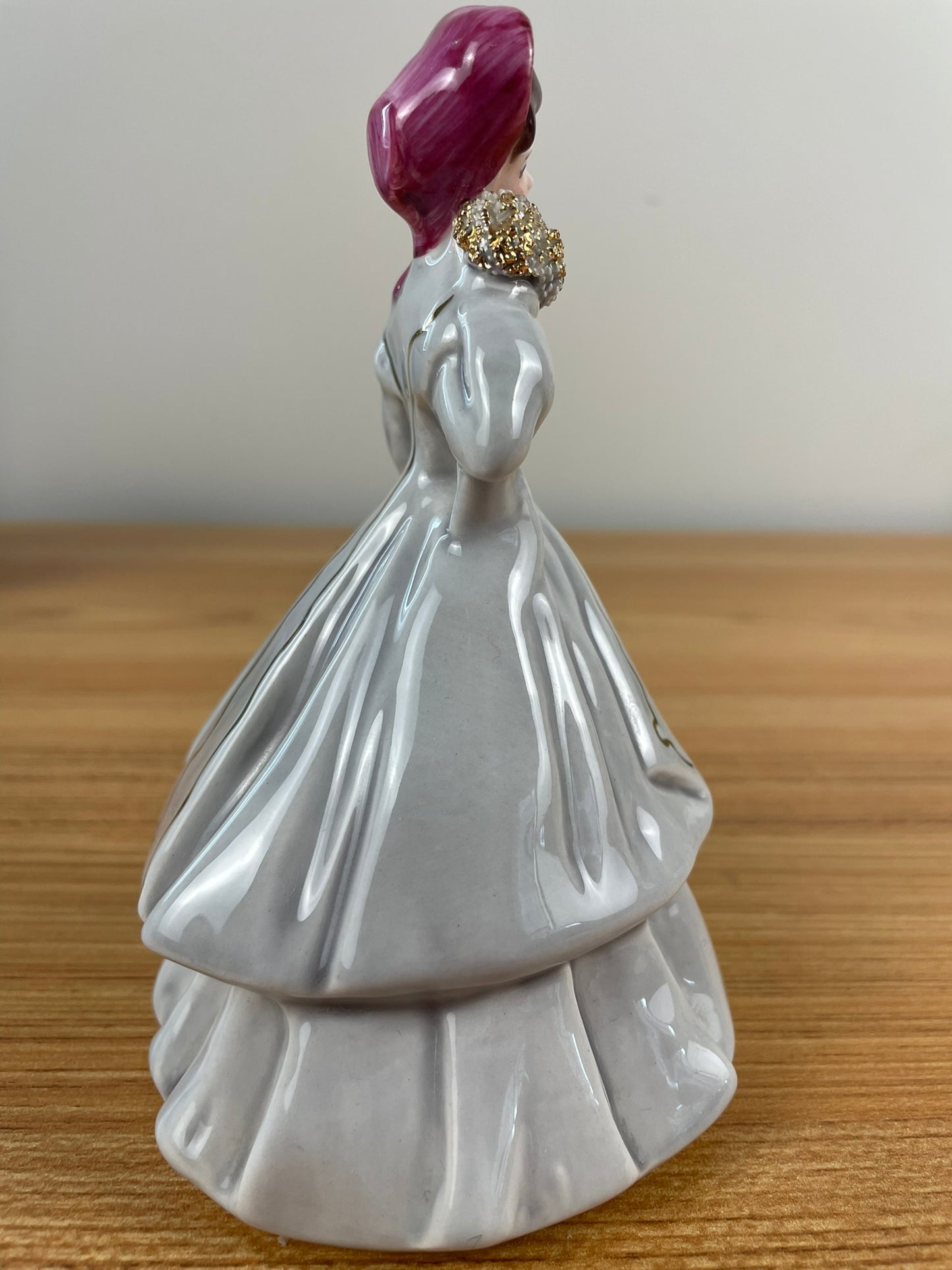 Vintage Florence Ceramics IRENE Figurine Gray Dress ~ Pasadena California 5.75"