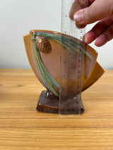 Roseville Art Pottery Wincraft Orange Pine Cone Mid Century Vase 272-6