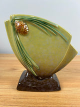 Roseville Art Pottery Wincraft Yellow Pine Cone Mid Century Vase 272-6