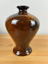 JB Owens Utopian 1900s Art Pottery Bulbous Form Floral Painted 8.5" Vase 934