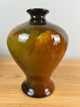 JB Owens Utopian 1900s Art Pottery Bulbous Form Floral Painted 8.5" Vase 934