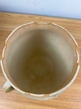 Roseville Art Pottery Tan Green Cosmos Pattern c. 1940 Jardiniere #649-6