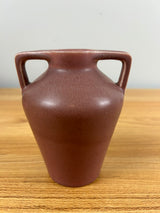 Rookwood Pottery 1921 Red Pink Double Handled Arts and Crafts Vase 2561