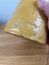 SEG Style Early 1900s Student Pottery Creation Yellow Brown Glazed Handled Pitcher