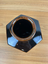 Niels Refsgaard For Dansk Black Hexagon Stoneware Modernist Vase