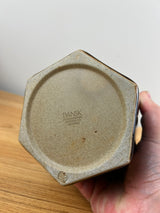Niels Refsgaard For Dansk Black Hexagon Stoneware Modernist Vase