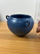 Marblehead Art Pottery Arts And Crafts Dark Blue Hanging Basket