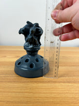 1923 Rookwood Weighted Flower Frog Pharoah' Horses #2539 Matte Cobalt Blue MINT