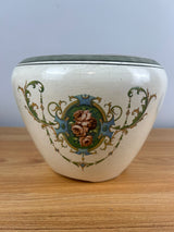 Roseville Pottery 1910s White Creamware Rosalie Jeanette Jardiniere